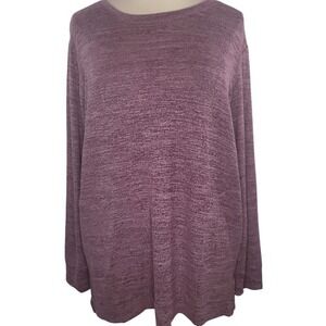 Xieerduo‎ Purple Long Sleeve Sweatshirt Tunic